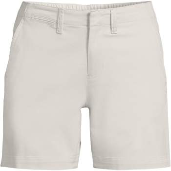Lands' End Women's Plus Size Elastic Back Classic 7" Chino Shorts