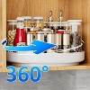 LunaLulinlk Metal Lazy Susan Turntable Organizer for Cabinet Storage Kitchen Countertop Refridgerator Table Storage,13 Inch White - 2 of 4