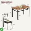 5-Piece Dining Room Table Set Kitchen Table for 4, Wooden Kitchen Table and 4 Wood Chairs/Upholstered Chairs - 2 of 4