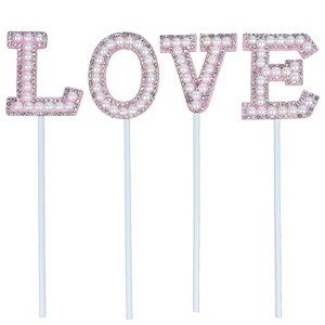O'Creme 'LOVE' Cake Toppers, Set of 4 - 1 of 2