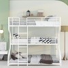 Streamdale Full XL over Twin XL over Queen Size Triple Bunk Bed with Long and Short Ladder,White - 3 of 4