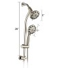 PAGED Drill-Free Stainless Steel Slide Bar Combo Rain Showerhead 7-Setting Hand, Dual Shower Head Spa System for Bathroom, Restroom - 2 of 4