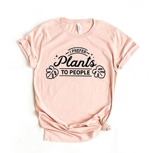 Simply Sage Market Women's I Prefer Plants To People Short Sleeve Graphic Tee - 1 of 3