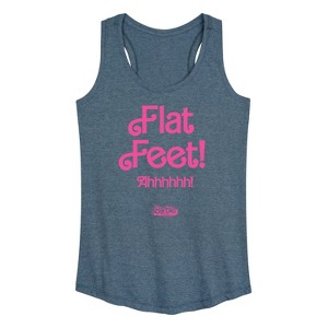 Women's - Barbie - Barbie Movie Flat Feet Graphic Racerback Tank - 1 of 4