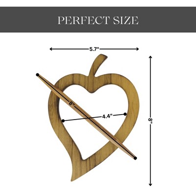 Natural Brown Wooden Heart Curtain Tieback - Decorative and Functional