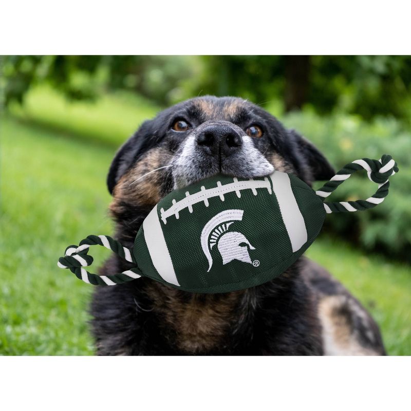 NCAA Michigan State Spartans Nylon Football Dog Toy, 2 of 5