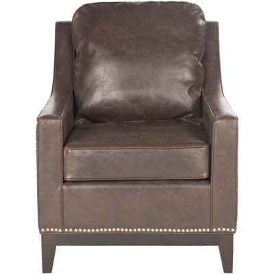 Colton Club Chair - Antique Brown - Safavieh