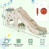 Safstar 3-in-1 Toddler Slide w/ Buffer Zone Basketball Hoop & Ball Elephant Design - 2 of 4