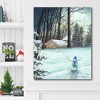 Snowman in Moonlight Gallery-Wrapped Canvas - 2 of 4