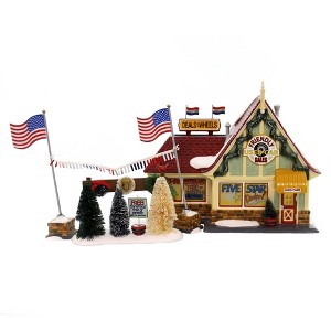 Enesco 7.0 Inch Friendly Used Car Sales Christmas Snow Village Village Buildings - 1 of 4