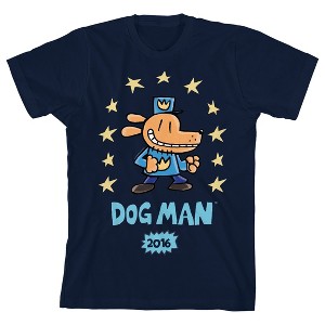 Dog Man Stars 2016 Youth Navy Crew Neck Short Sleeve T-shirt - 1 of 3