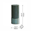 Gulches 44" Tall Large Round Green Ribbed Tower Water Fountain, Verge Bronze, Cement Outdoor Bird Feeder,Bath Fountain - 4 of 4