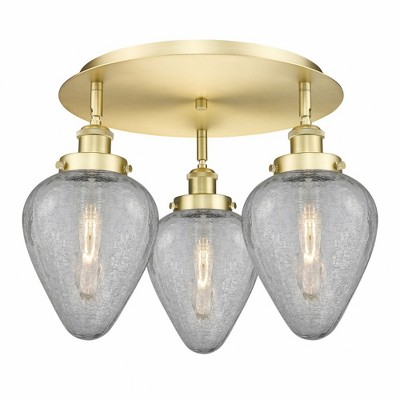 Geneseo - 3 Light Flush Mount In Industrial Style-9.5 Inches Tall and 17.75 Inches Wide