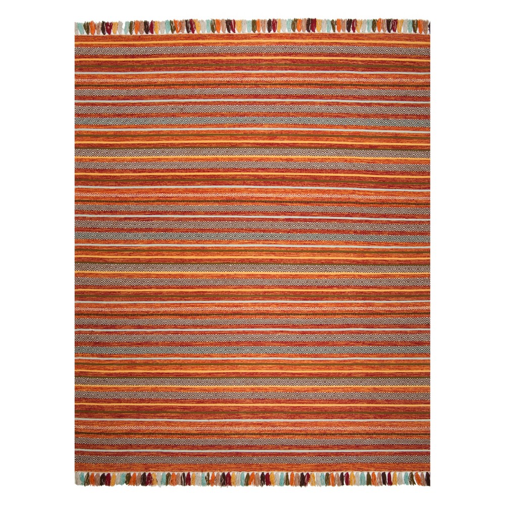 5'x8' Stripe Woven Area Rug Rust - Safavieh