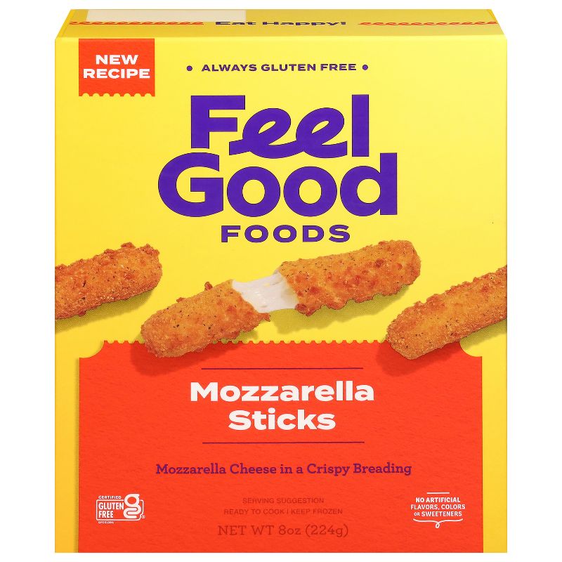 Feel Good Foods Gluten Free Frozen Mozzarella Sticks - 8oz, 1 of 7