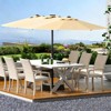 COZONY 15FT Double-Sided Patio Umbrella with Base, Outdoor Large Market Umbrella with Crank, UV-Proof Rectangle Shade for Garden, Pool - 2 of 4