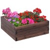 Costway Square Raised Garden Bed Flower Vegetables Seeds Planter Kit Elevated Box - 3 of 4