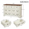 SKRAN Farmhouse 7 Drawers Dresser, Rustic Chest of Drawers, Vintage Design,Storage Dressers Organizer for Bedroom,Living Room, Hallway,Antique White - 3 of 4