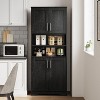 Multifunctional 67" Storage Cabinet with 4 Doors & Adjustable Shelves for Kitchen, Pantry, Living Room - 2 of 4