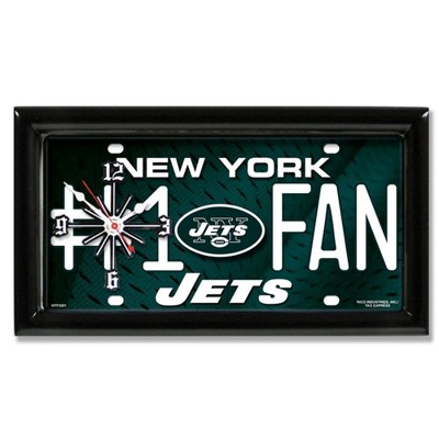 NFL Wall/Desk Analog Clock, #1 Fan with Team Logo - New York Jets