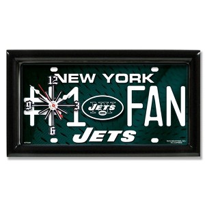 NFL Wall/Desk Analog Clock, #1 Fan with Team Logo - New York Jets - 1 of 2