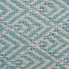 Design Imports  Diamond Jacquard Fringe Table Runner, Aqua, 15X72" - 2 of 4
