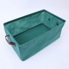Unique Bargains Collapsible Canvas Storage Bin with Handles for Shelves Closet 1 Pack - 3 of 4