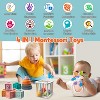 4-in-1 Montessori Baby Toy Set with Pull String, Stacking Blocks and Teether for Sensory Play - 2 of 4