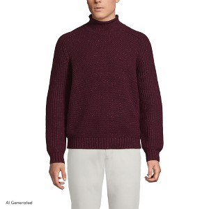 Lands' End Men's Long Sleeve Roll Neck Sweater : Target