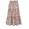 Girls' Tiered Midi Skirt with Drawstring Waist & Pockets, Flowy Ruffle Hem Skirt for Casual Wear - 2 of 4