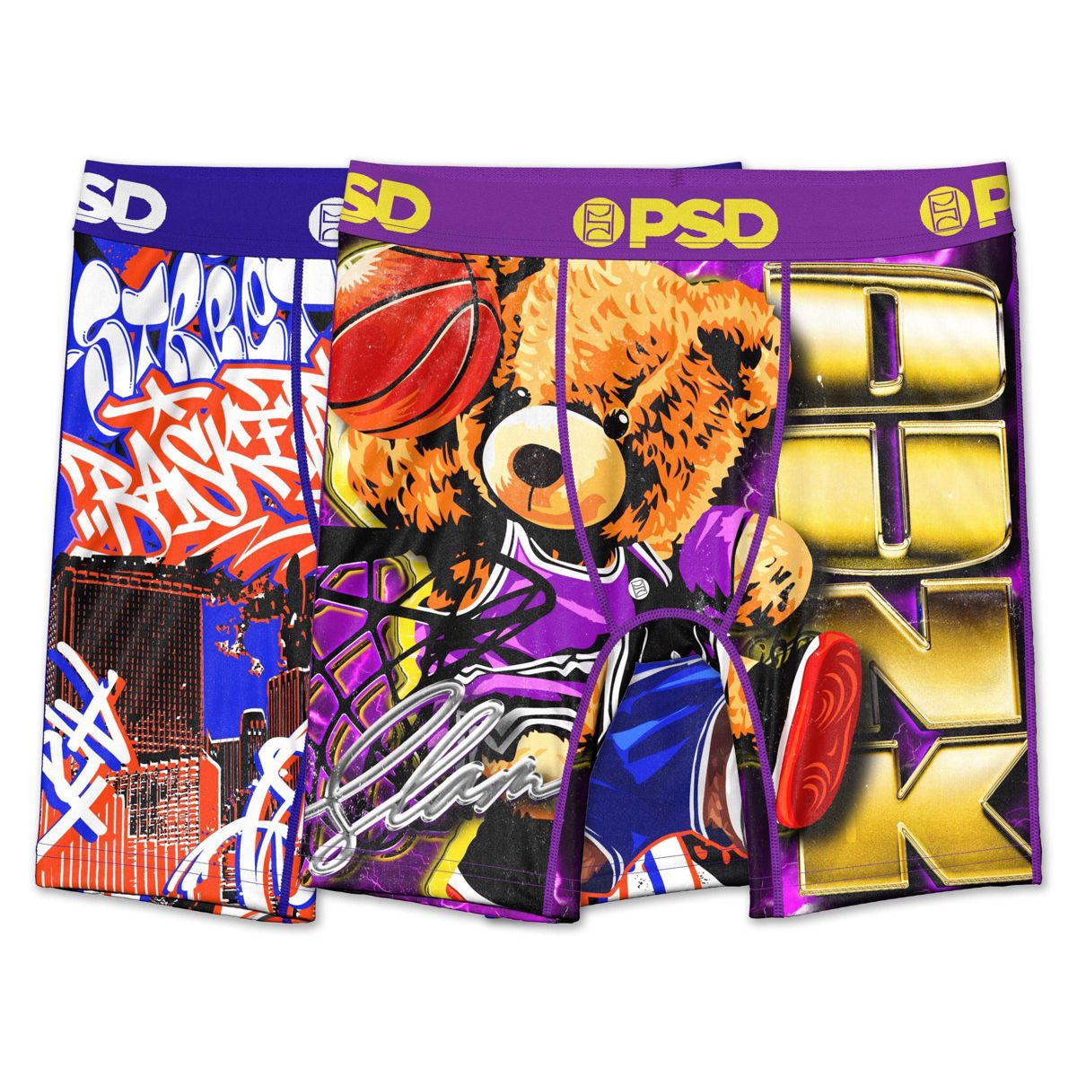 PSD Boys' 2pk Teddy Air Boxer Briefs Underwear - Purple/Blue