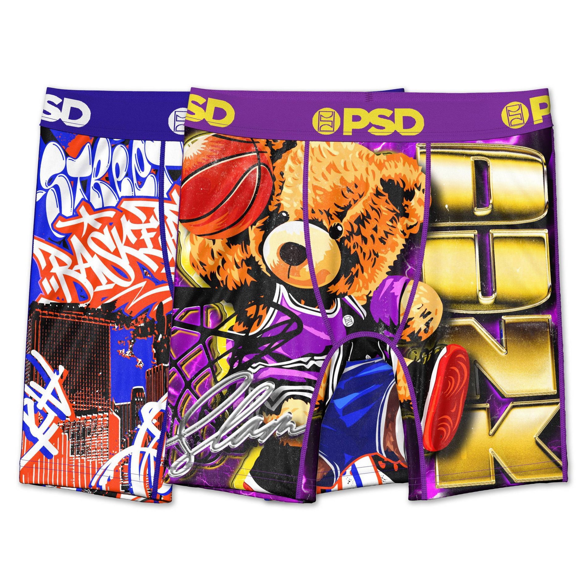 PSD Boys' 2pk Teddy Air Boxer Brief Underwear - Multicolored