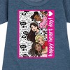 Girls' - Barbie - Happy Heart Day Graphic Short Sleeve Fleece Dress - 2 of 4