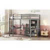 TIRAMISUBEST Full Size Loft Bed with Bulit-in Desk, Storage shelves and 4 Drawers, High Loft Bedframe with Built-in Ladder and Guardrails - 4 of 4