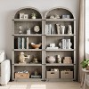 Bookcase 5 Shelf Arched Bookshelf 71.65in Tall Bookcase Farmhouse Display Storage Rack Wooden Bookshelves for Home Office, Living Room - 3 of 4