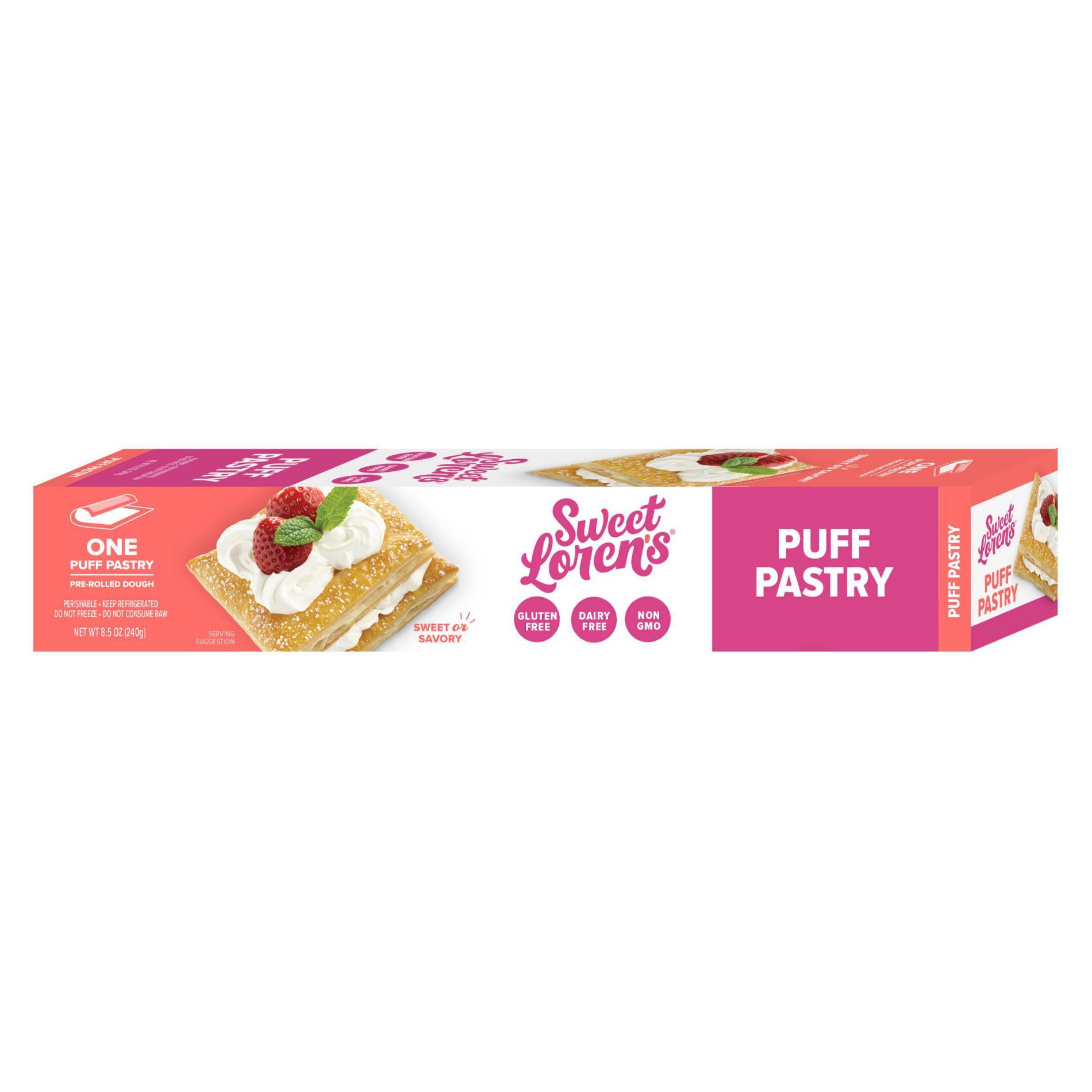 Sweet Loren's Gluten Free Vegan Flaky Puff Pastry - 8.5oz