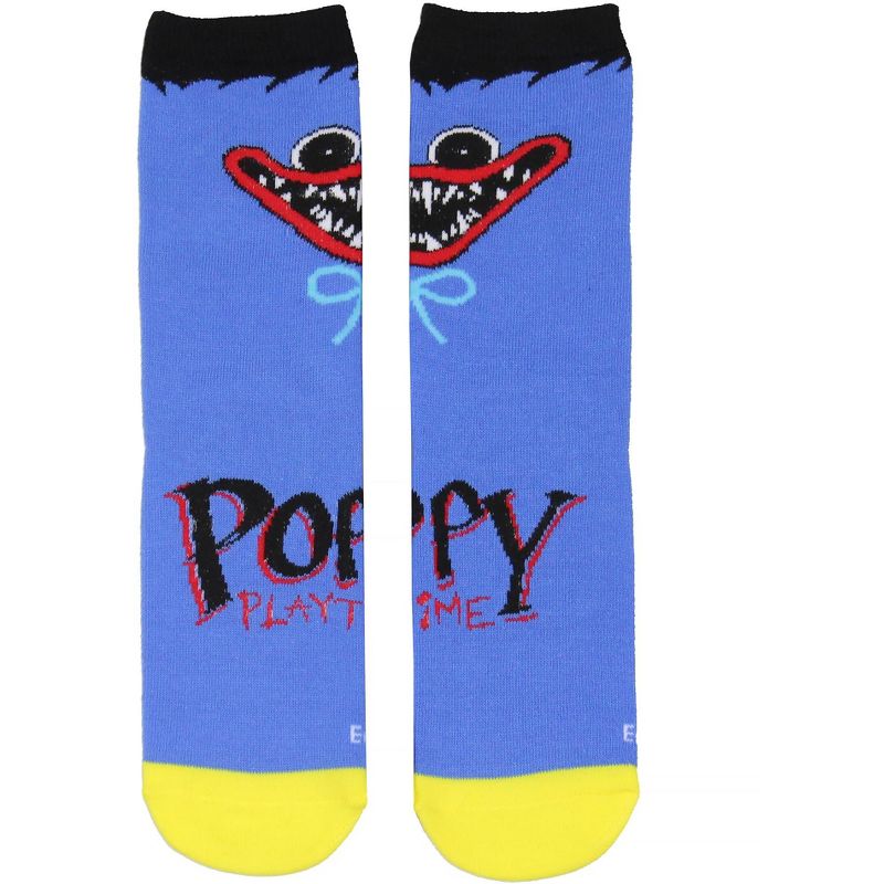 Poppy Playtime Youth Huggy Character Design Crew Socks For Boys And Girls Blue, 1 of 5