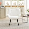 Modern Accent Chair Wingback Armchair Mid-Century Upholstered Lounge Arm Chair with Solid Wood Frame & Soft Cushion for Living Room, Bedroom - 2 of 4