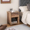 Costway Nightstand Bedside Table with Drawer & Open Shelf for Living Room Bedroom Walnut/Brown - 4 of 4