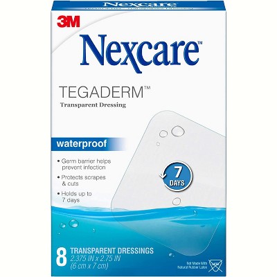 3M H1624 Nexcare Tegaderm Waterproof Transparent Dressing 2 3/8 in. x 2 3/4 in. (Box of 8)