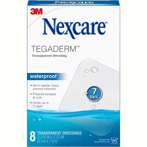 3M H1624 Nexcare Tegaderm Waterproof Transparent Dressing 2 3/8 in. x 2 3/4 in. (Box of 8) - 1 of 4
