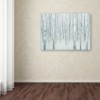 Trademark Fine Art -Julia Purinton 'Birches in Winter Blue Gray' Canvas Art - 3 of 3
