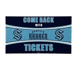 Evergreen Come Back with Tickets Seattle Kraken 28" x 16" Woven PVC Indoor Outdoor Doormat - 1 of 4