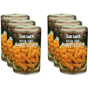 Sun Luck Stir-Fry Cut Baby Corn  - 15 oz (Case of 6) - 1 of 2