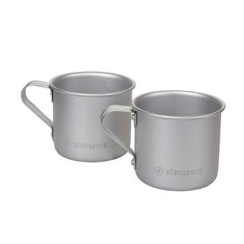 Stansport 12 Ounce Aluminum Drink Cups - 2 Pack