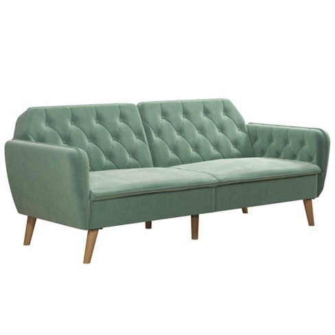 Tallulah Memory Foam Futon And Sofa Bed Light Green - Novogratz