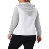 Agnes Orinda Women's Plus Size Denim Hood Layered Drawstring Fall Winter Button Pockets Jean Jackets - 4 of 4
