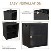 MaseiKar Single Sturdy & Convenient Foldable Cabinet, Durable Steel-Wood Combo with Anti-Slip Design, Easy to DIY Storage Container with door - 4 of 4