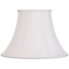 Imperial Shade Set of 2 Bell Lamp Shades White Large 9" Top x 18" Bottom x 13" Slant x 12.5" High Spider with Replacement Harp and Finial Fitting - 3 of 4