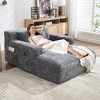Lyngins Chenille Bean Bag Sofas for Kids and Adults,Comfy Lazy Sofa Chairs with 3 Pillows and Armrests for Living Room - 2 of 4